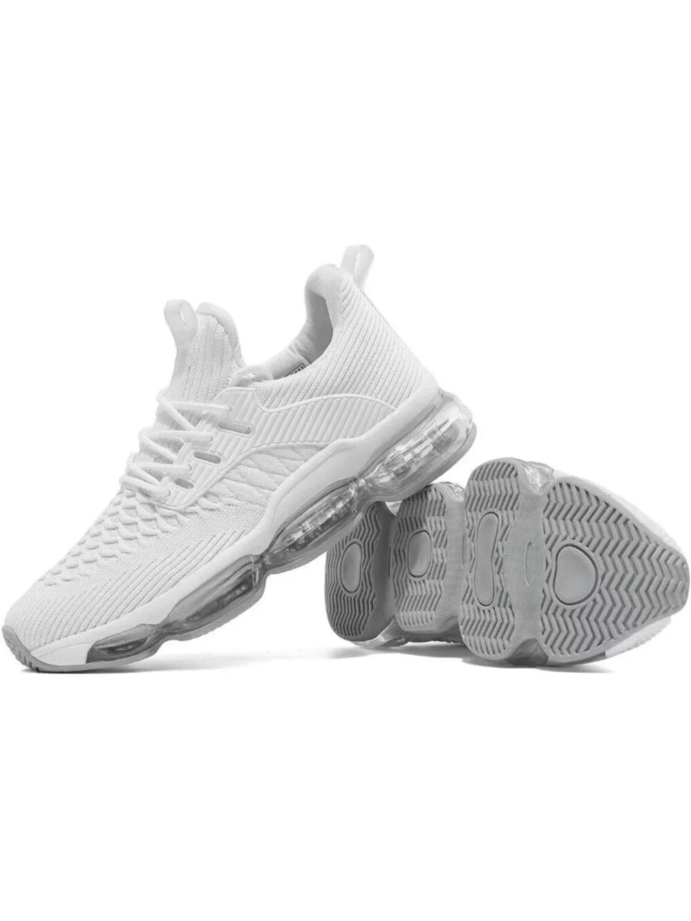 Men's White Walking Shoes Casual Fashion Silp On Tennis Running Sneakers Comfort